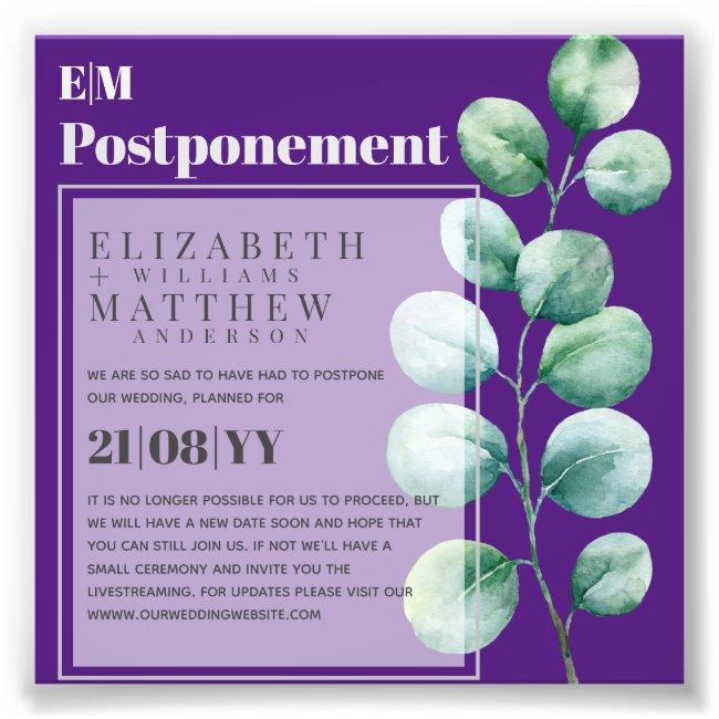 Postponement Eucalyptus Greenery Change Of Plans Photo Print