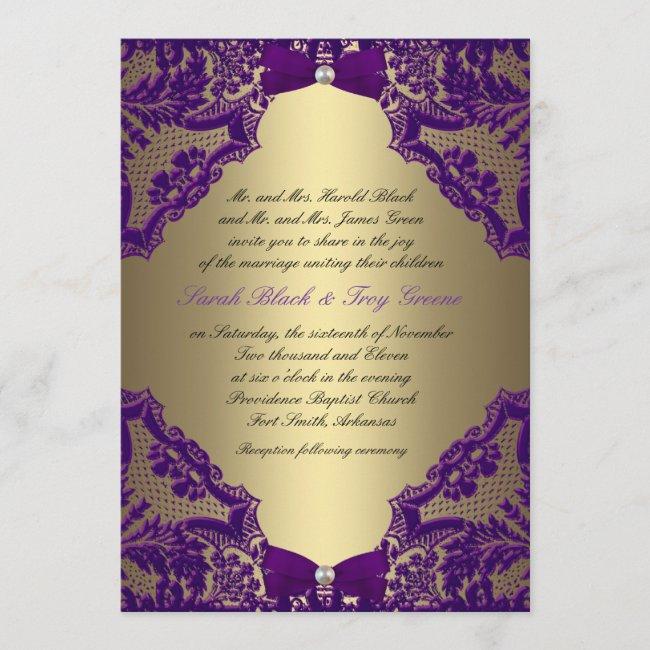 Purple And Gold Wedding