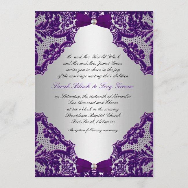 Purple And Silver Wedding