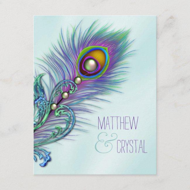 Purple And Teal Blue Peacock Wedding