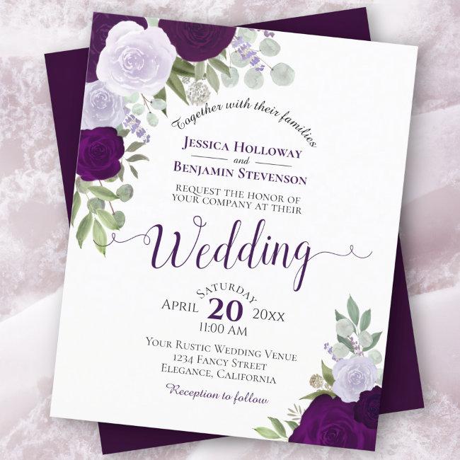 Purple Boho Floral Budget Wedding