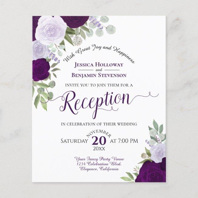 Purple Roses Budget Wedding Reception