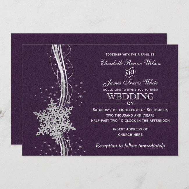 Purple Silver Winter Wedding