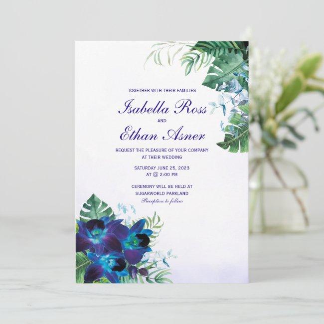 Purple Turquoise Blue Orchid Wedding
