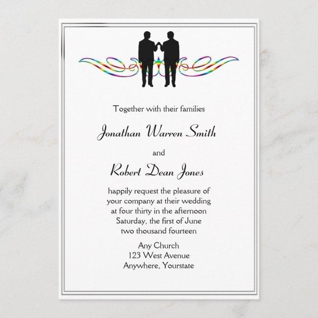 Rainbow Elegance Gay Groom Wedding