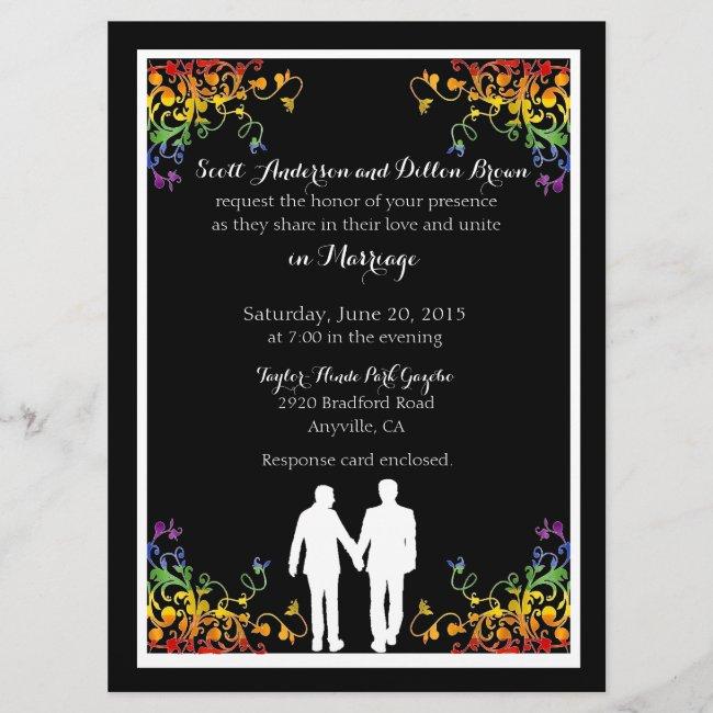Rainbow Flourishes Gay Wedding