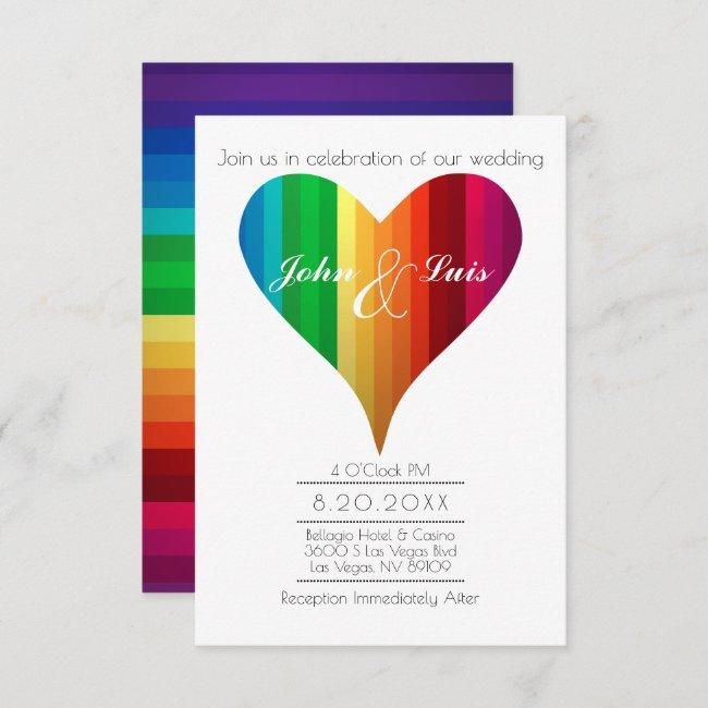 Rainbow Heart Wedding