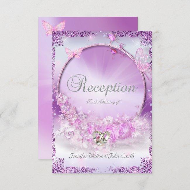 Reception Wedding Pink Lilac Rings Butterfly