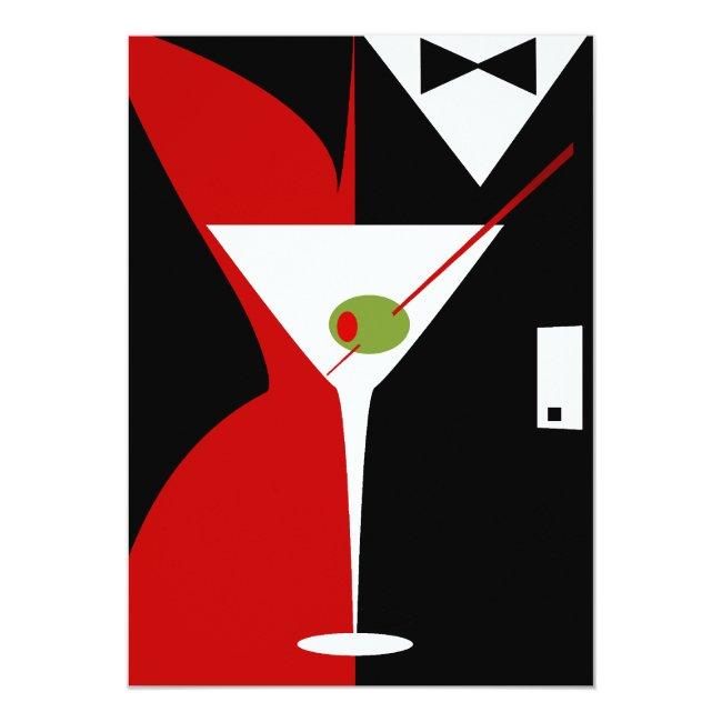 Red And Black Classy Martini Cocktail