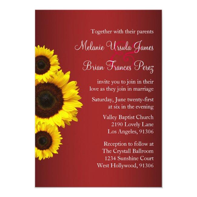 Red And Yellow Sunflower Wedding