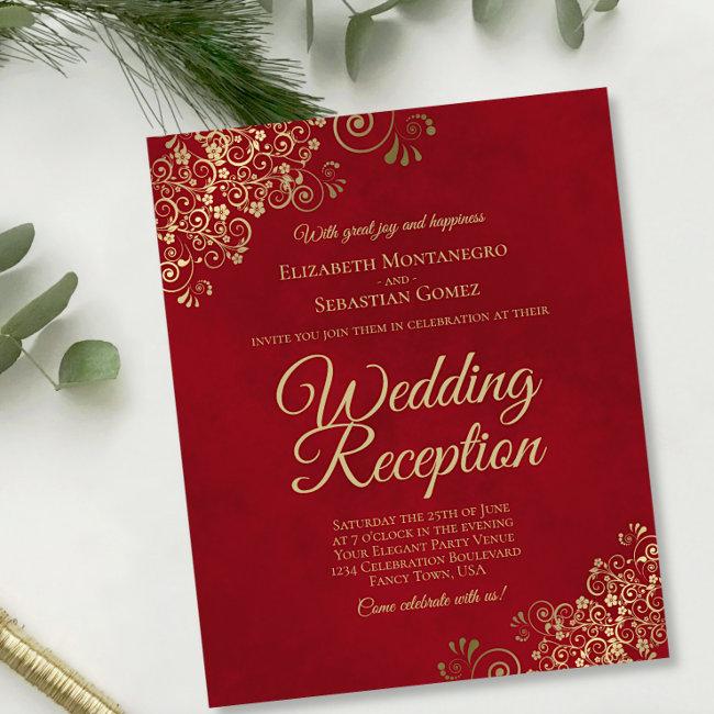 Red & Gold Wedding Reception Budget