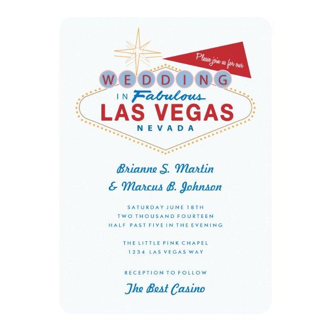 Retro Las Vegas Sign Casino Wedding