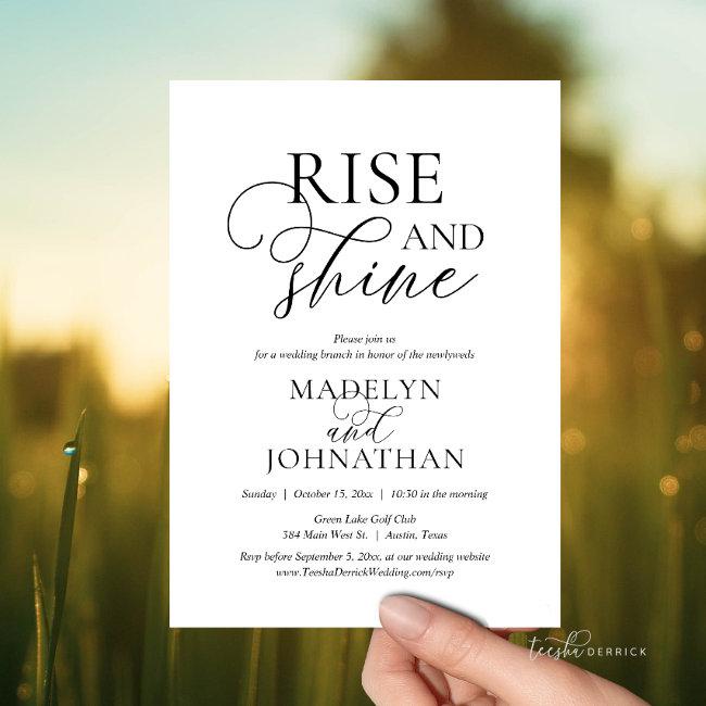 Rise And Shine, Post Wedding Brunch Celebration