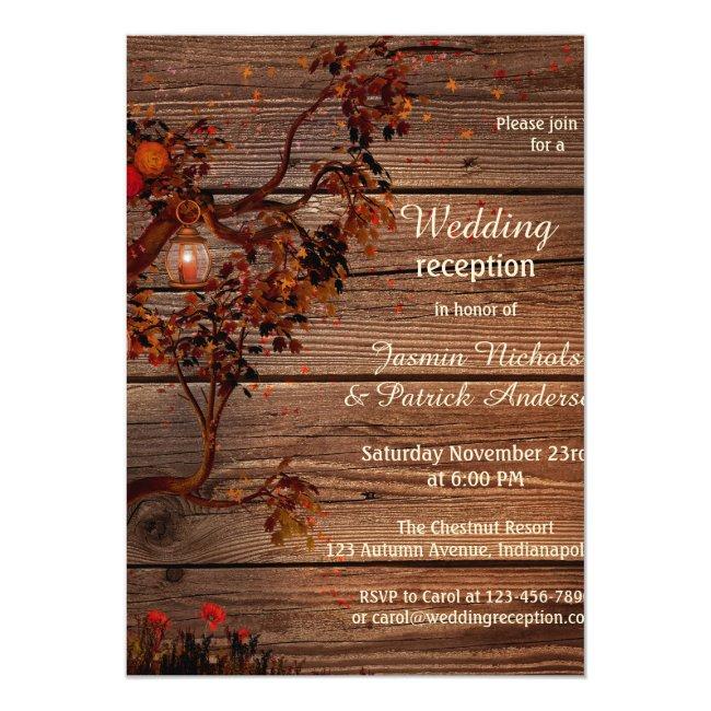 Romantic Fall Wedding Reception Only