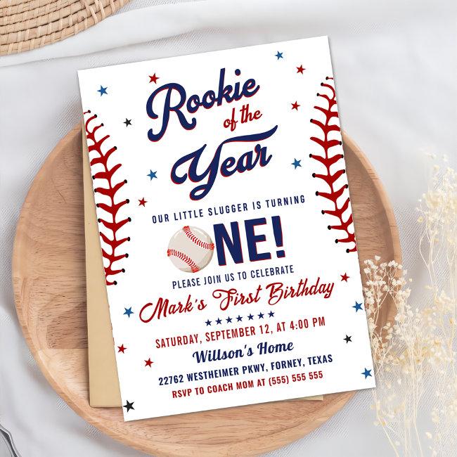 Rookie Of The Year Baseball 1st Birthday Party