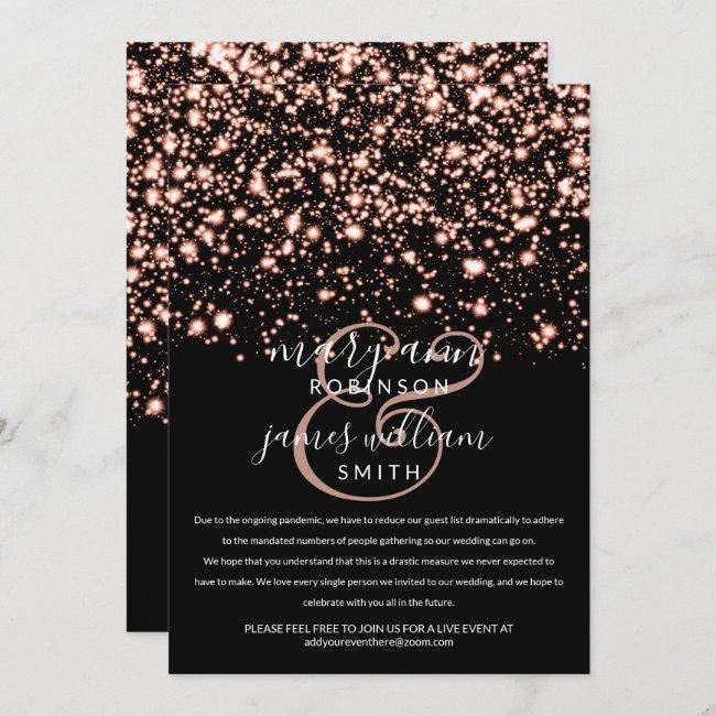 Rose Gold Midnight Glam Changed Reduced Wedding