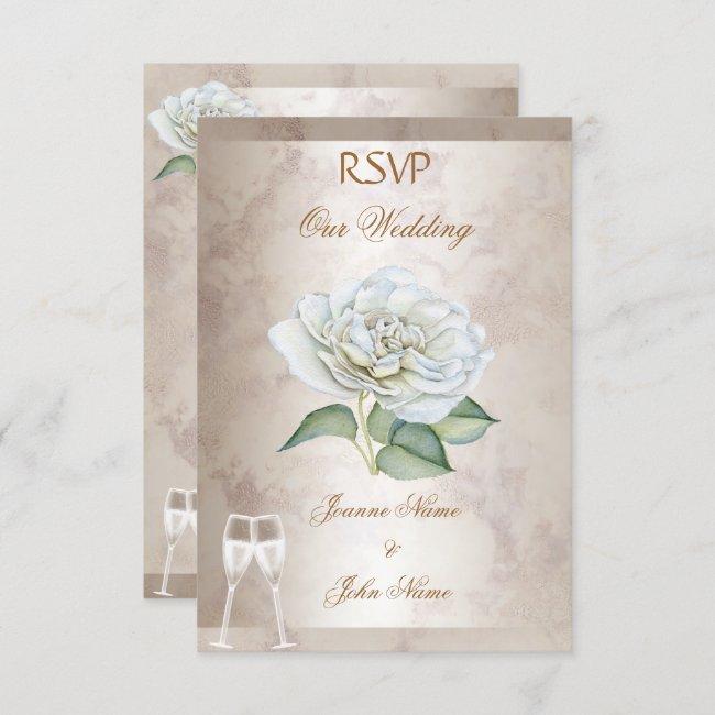 Rsvp Wedding Marble Rose Cream White Champagne