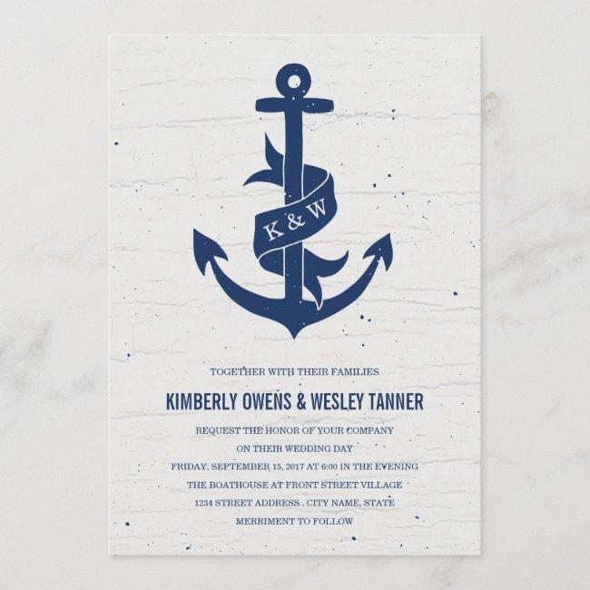Rustic Anchor Wedding  / Navy