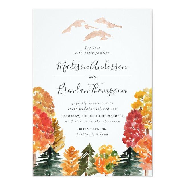 Rustic Autumn Forest Fall Wedding