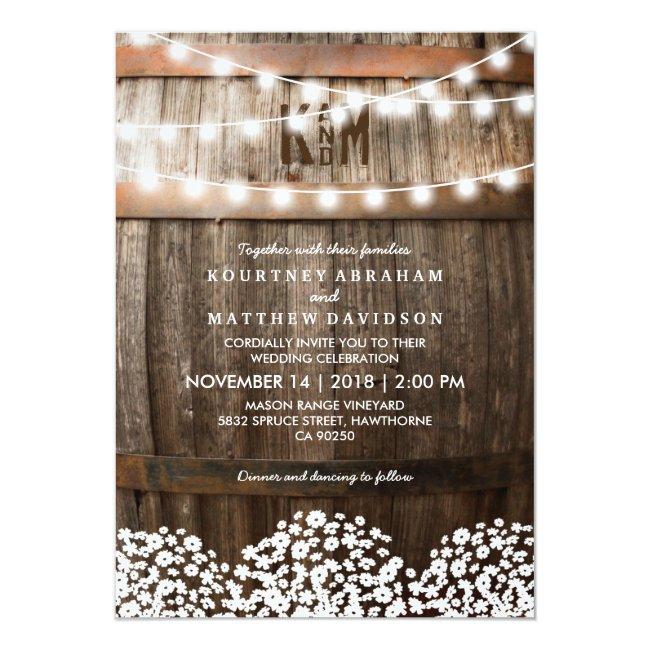 Rustic Country Baby's Breath String Lights Wedding