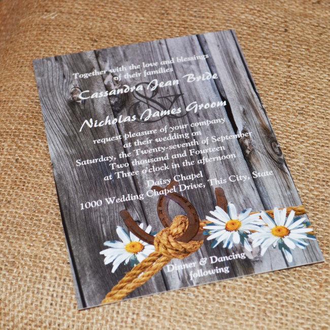 Rustic Country Barn Wood And Daisies