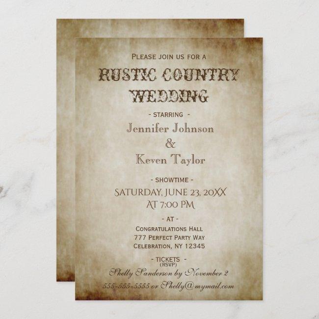 Rustic Country Wedding Distressed Vintage