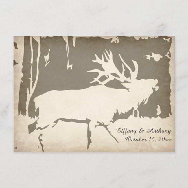 Rustic Elk Hunting Wildlife Wedding