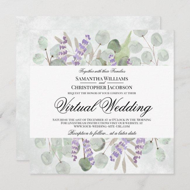 Rustic Eucalyptus & Lavender Virtual Wedding