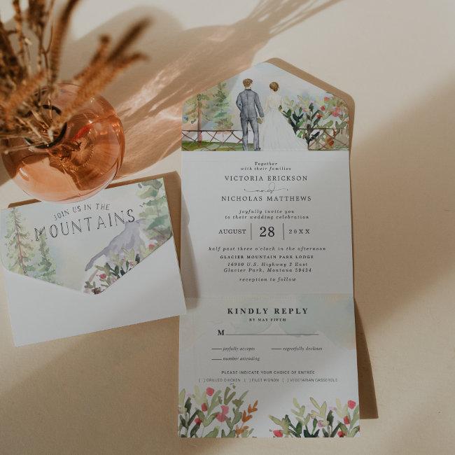Rustic Floral Autumn Mountain Wedding All In One