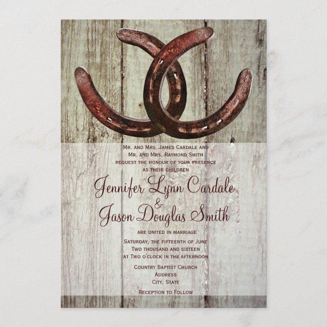 Rustic Horseshoes Country Style Wedding
