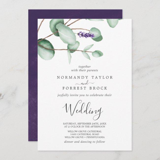 Rustic Lavender And Eucalyptus Wedding