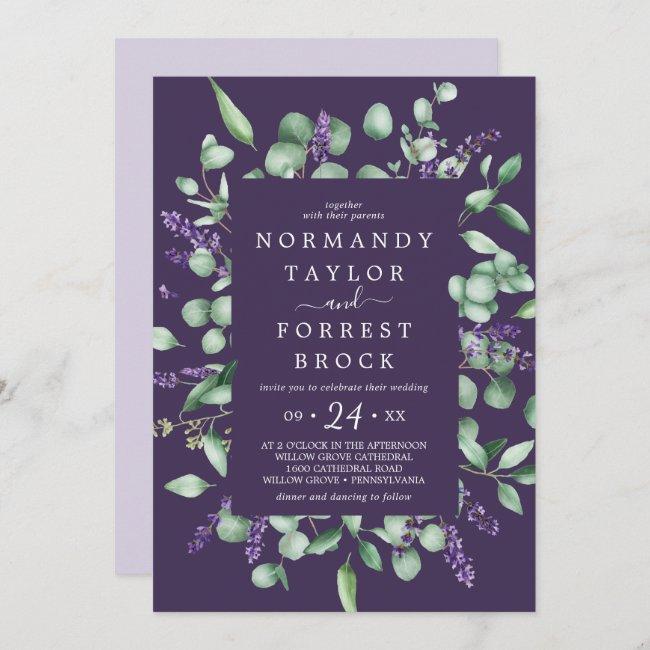 Rustic Lavender | Purple Floral Frame Wedding