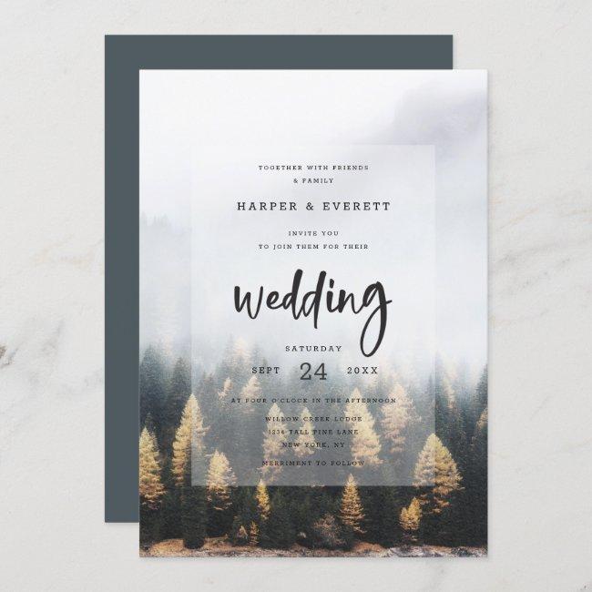 Rustic Mountain Pine Trees Fall Forest Wedding