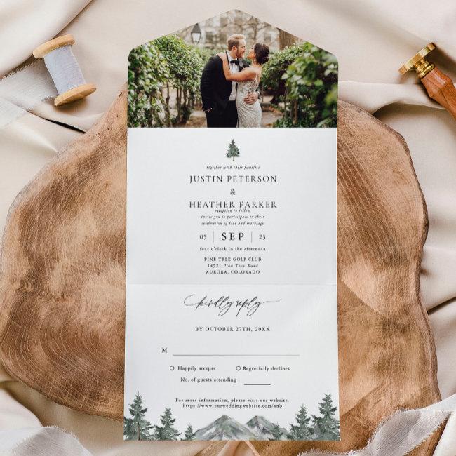 Rustic Outdoor Mountain Forest Wedding All In One