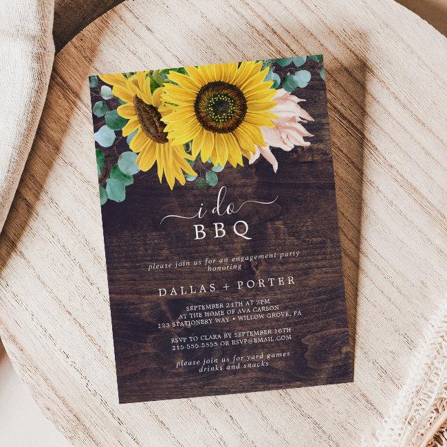 Rustic Sunflower | Wood I Do Bbq Engagement Party