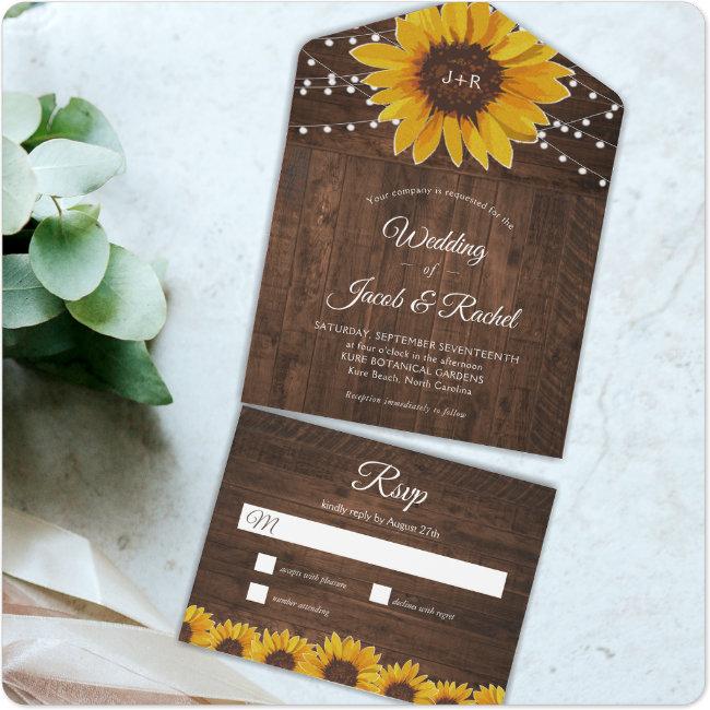 Rustic Sunflowers All In One Wedding