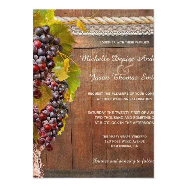 Rustic Wine Themed Vineyard Wedding