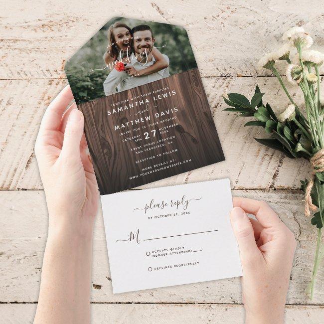 Rustic Wood Photo Outdoor Wedding All In One