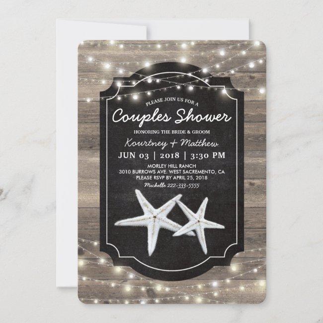 Rustic Wood Starfish Wedding Couples Shower