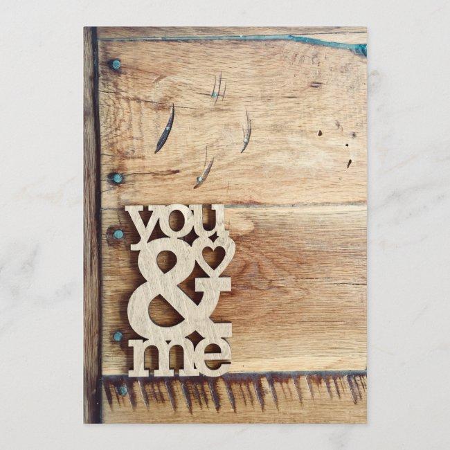 Rustic Wood You & Me Wedding