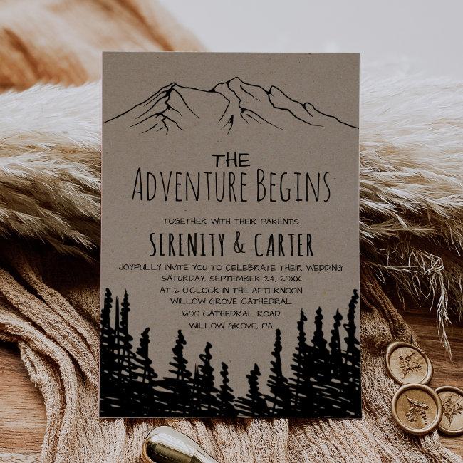 Rustic Woodsy Mountain Adventure Begins Wedding