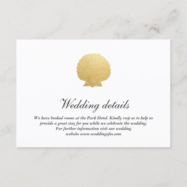 Seashell Faux Gold Foil | Ocean Wedding Details