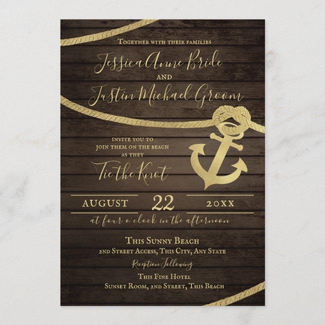 Ship Lap Anchor And Rope Nautical Tie The Knot