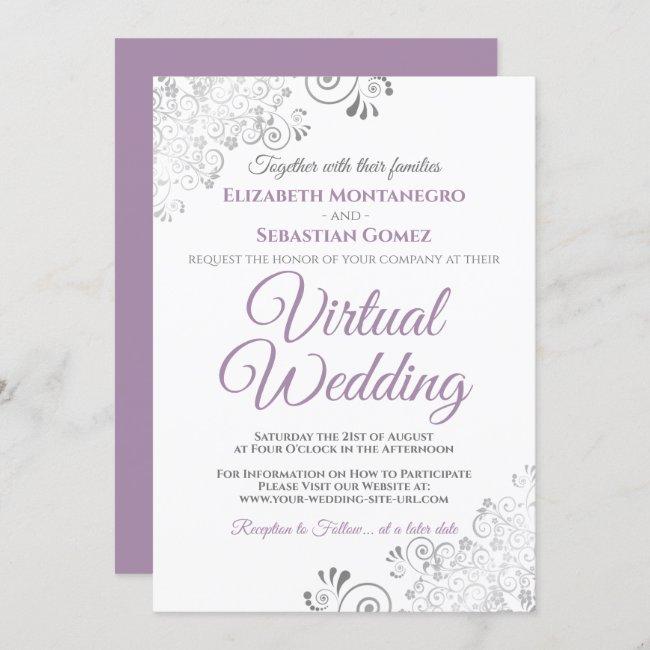 Silver Frills Lavender & White Virtual Wedding