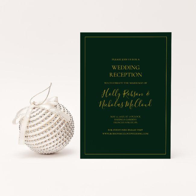 Simple Elegant Christmas | Green Wedding Reception
