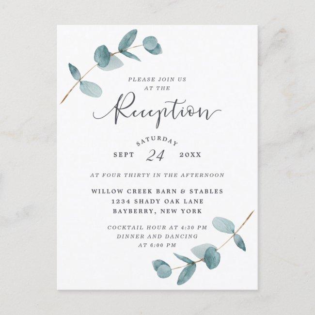 Simple Eucalyptus Wedding Reception