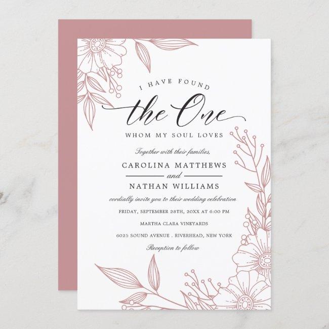 Simple Floral I Have Found The One | Blush Wedding
