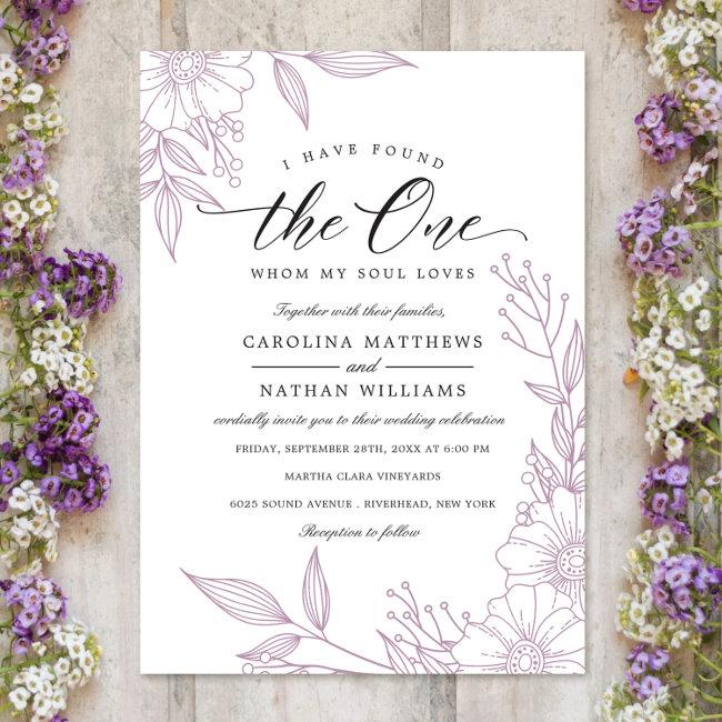 Simple Floral I Have Found The One | Lilac Wedding