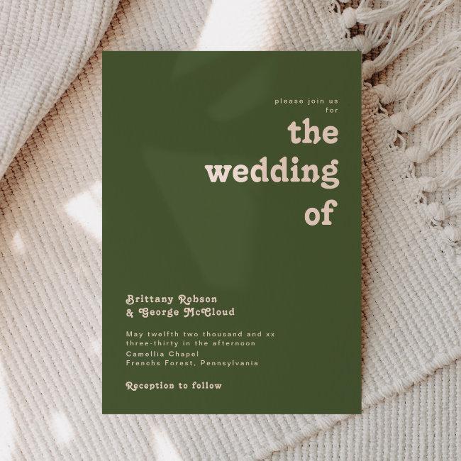 Simple Retro Vibes | Olive Green The Wedding Of