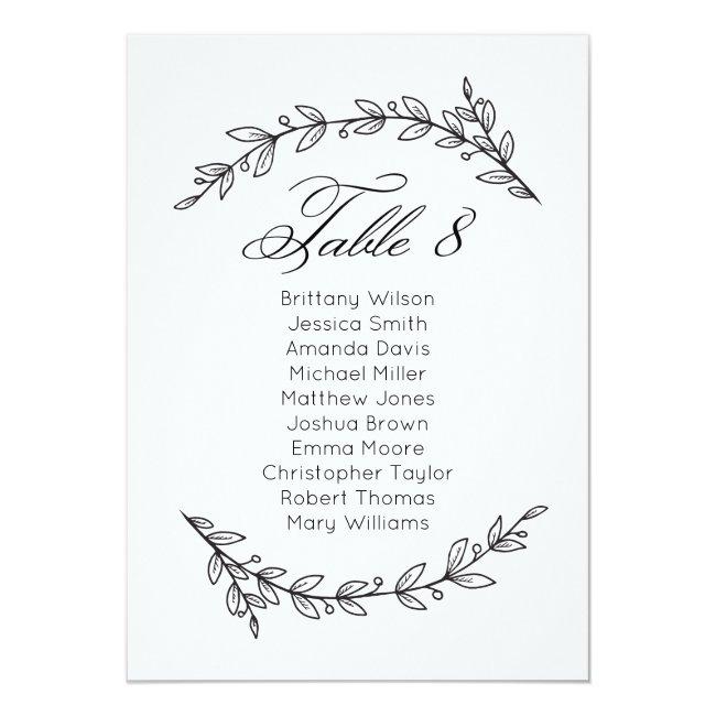 Simple Wedding Seating Chart Floral. Table Plan 8